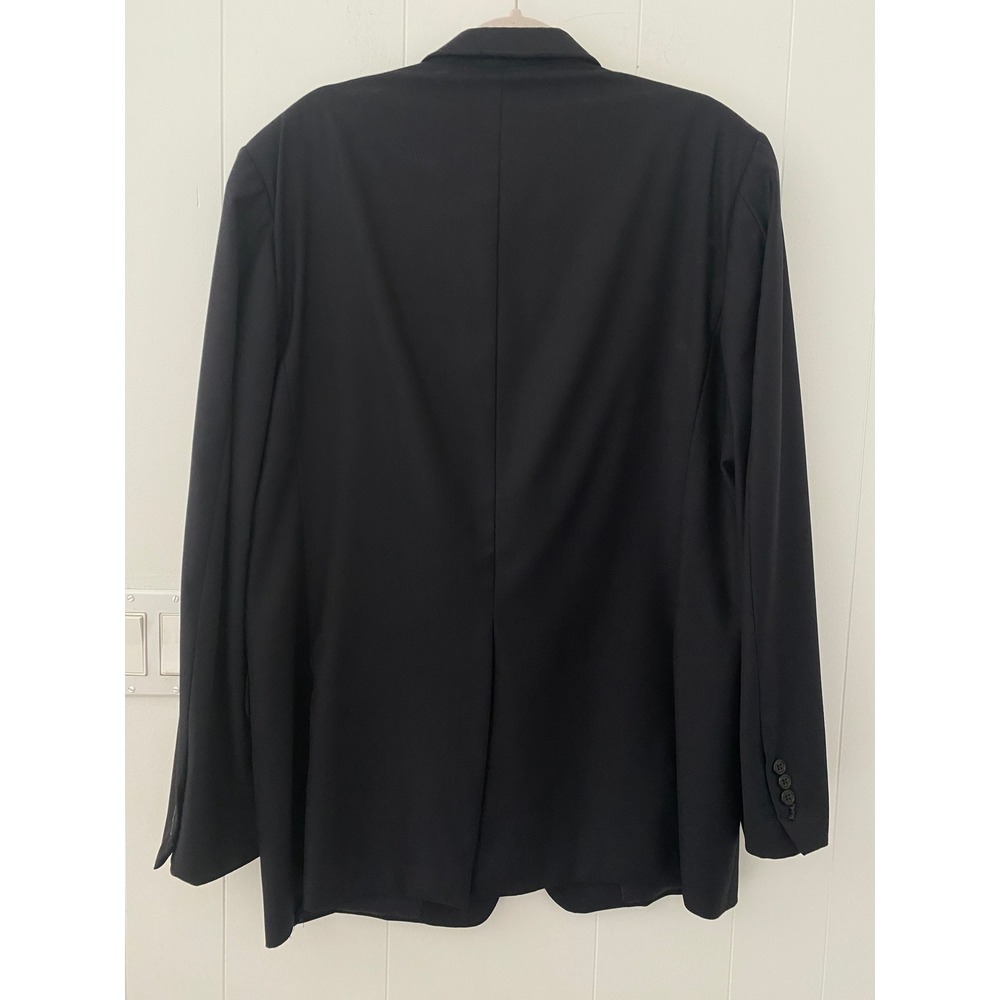 Hickey Freeman Men's Black 100% Wool Super 130s Suit Jacket Blazer Nordstrom 44L - Picture 2 of 7